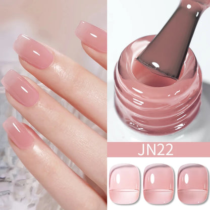 BORN PRETTY 10ml Translucent Jelly Nude Gel Nail Polish Colorful