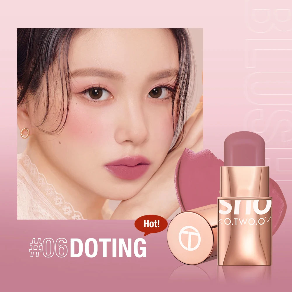 O.TWO.O Lipstick Blush Stick 3-in-1 Eyes Cheek and Lip Tint Buildable Waterproof