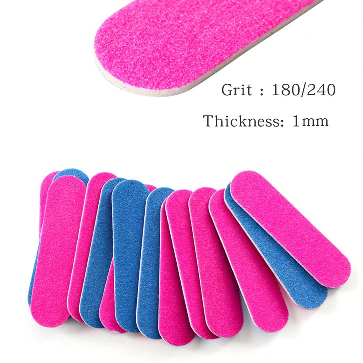 10/20/50/100/200 pcs Disposable Mini Nail Files - Double Sided Emery