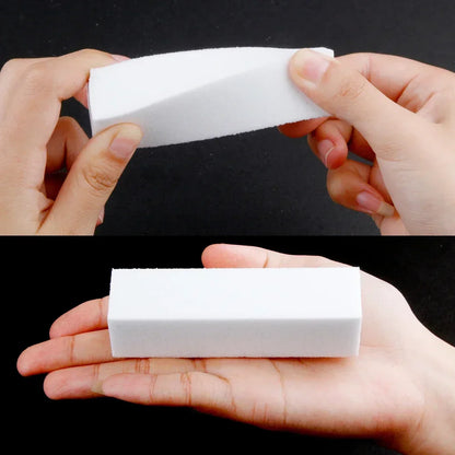 LINMANDA 5/20Pcs White Nail Buffer Block 4 Way Professional Nail Files