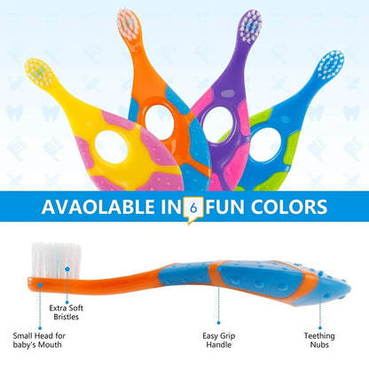 2PCS KidsToothbrush Children With Soft Bristles BPA-Free Toddler