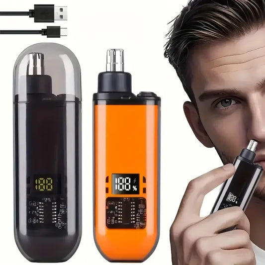 Nose Hair Trimmer with Built-in Battery - Rechargeable Ideal for Men'S
