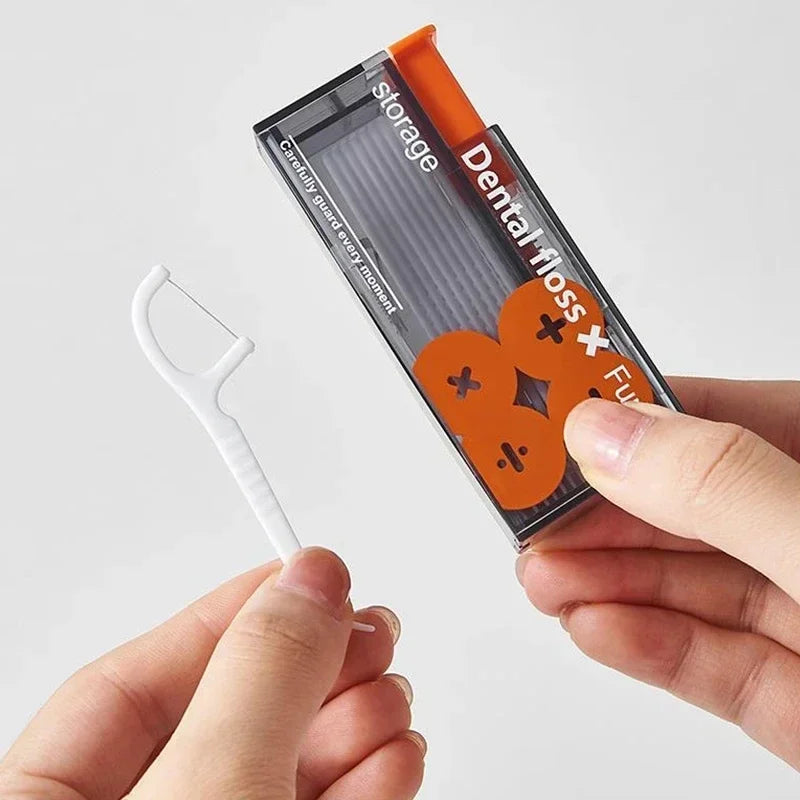 Portable Floss Dispenser Includes 10Pcs Floss Automatic Ejectable