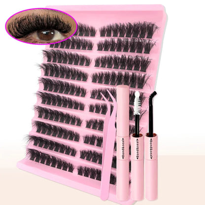 DIY Eyelash Extension Kit Individual Lashes Cluster Mix Lash Clusters