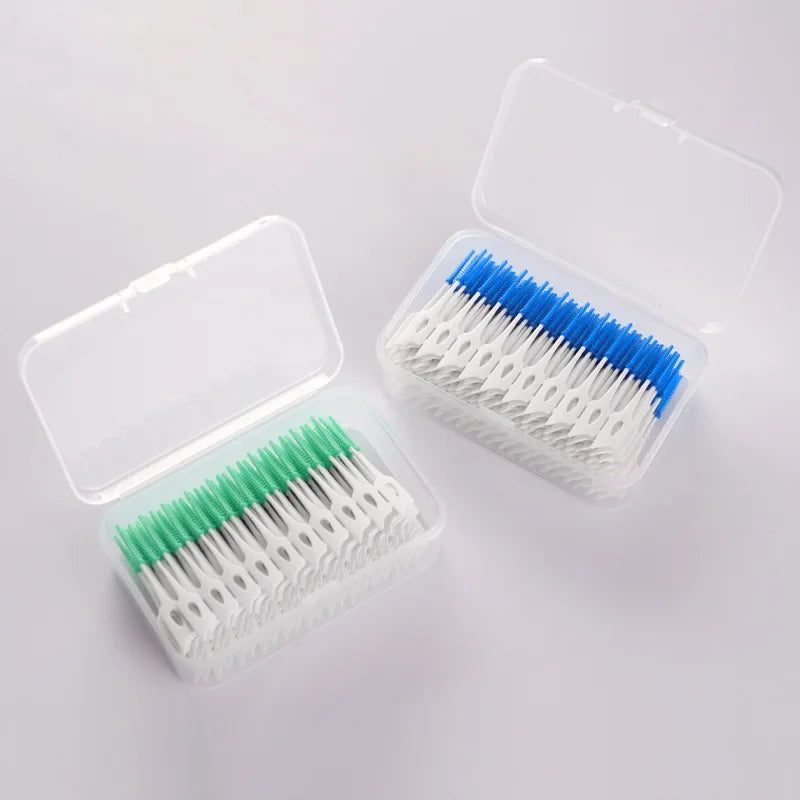 40/120pcsInterdental brush Soft silicone adaptive interdental brush