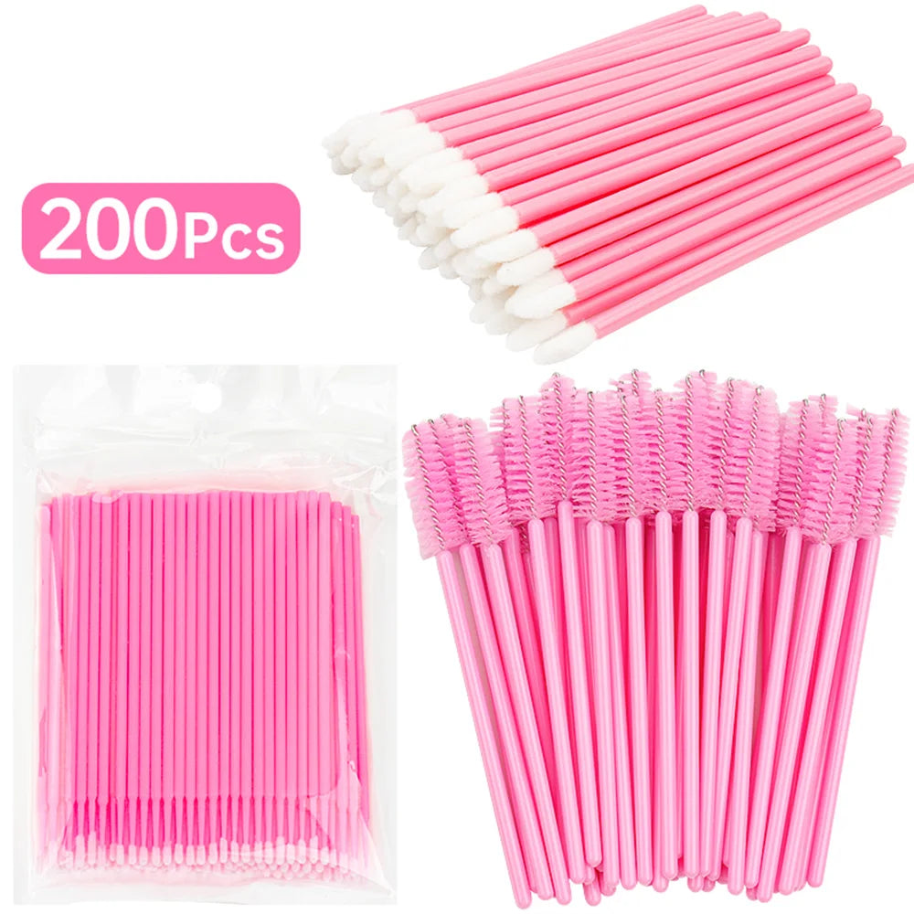 200pcs Eyelash Extension Special Eyelash Removal Brush Micro Brush