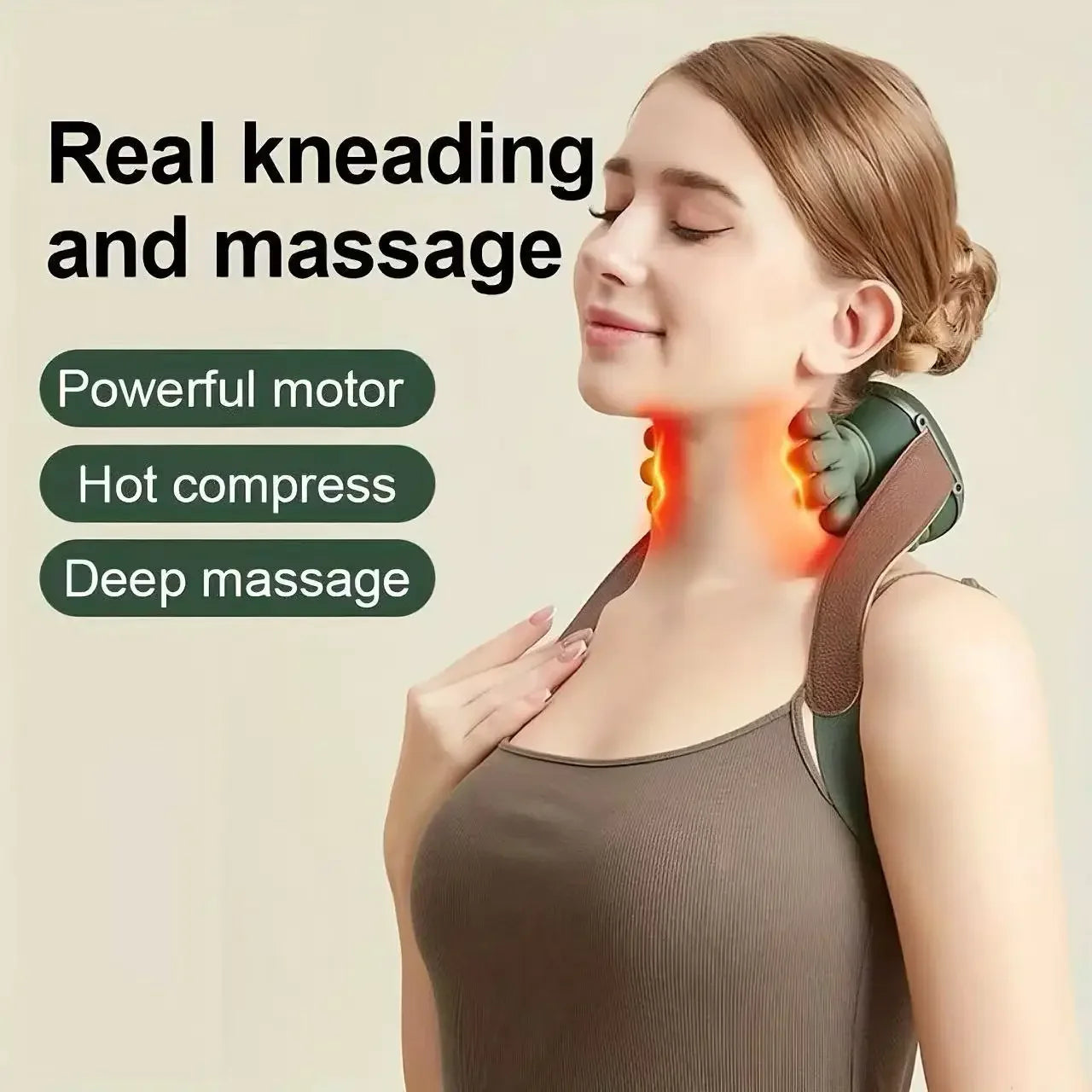New Rechargeable Portable 5-Finger Human-Like Neck & Shoulder Massager