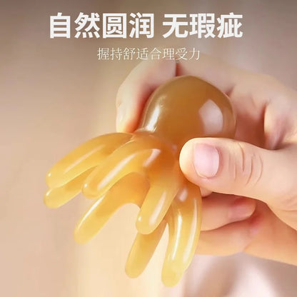 Octopus Massage Comb Resin Head Meridian Scraping Scalp Massage Brush
