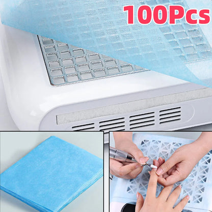100Pcs Nail Vacuum Clean Collector Filter Paper Set 20*24cm Dustproof