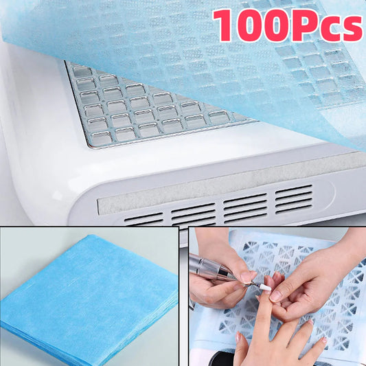 100Pcs Nail Vacuum Clean Collector Filter Paper Set 20*24cm Dustproof