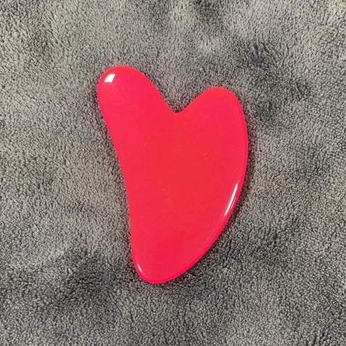 Heart Shape Resin Gua Sha Massage Board Facial Skin Care Face Massager
