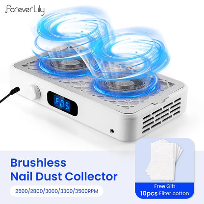 2500/2800/3000/3300/3500rpm Speed Adjustable Brushless Nail Dust