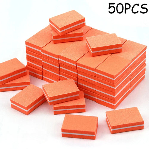 50Pcs Professional Mini Nails Art buffer File 100/180 Sandpaper