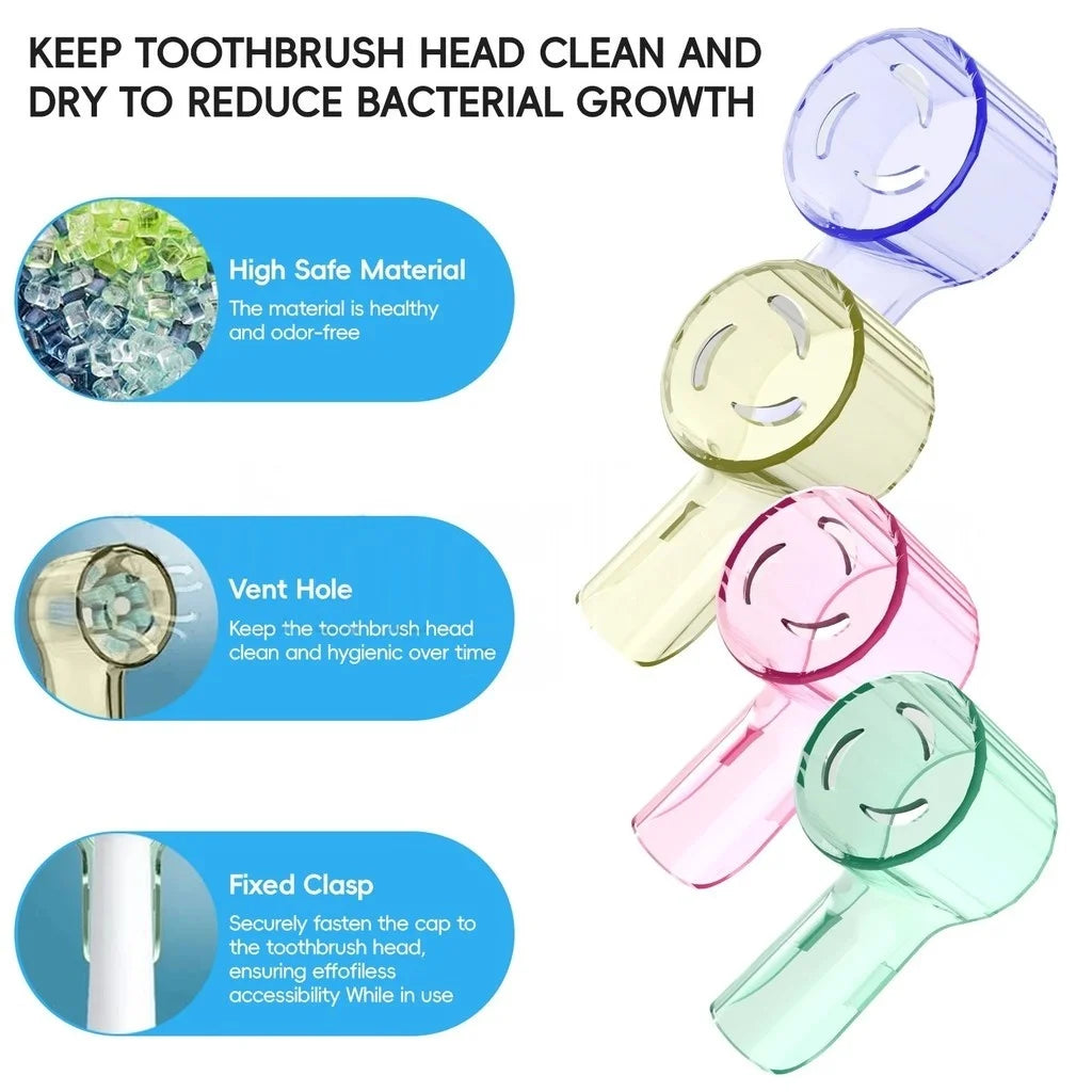 2-8Pcs Colors Toothbrush Dustproof Covers Caps Compatible with Braun
