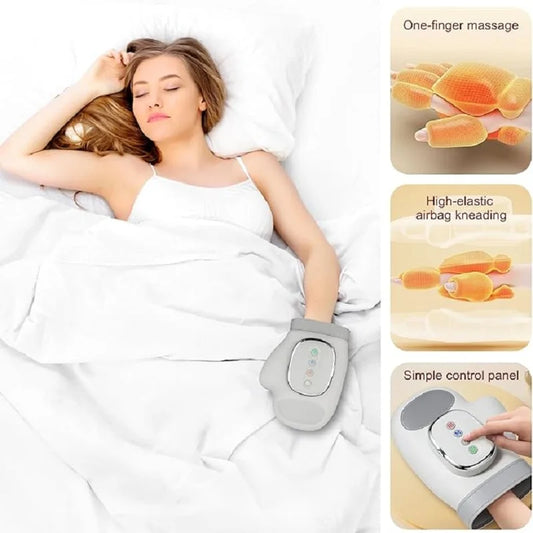 Cordless Hand Massager with Heat and Compression Electric Portable