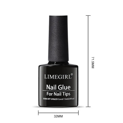 LIMEGIRL Nail Tips Glue Gel 7.5ml uv Glue for false Nail Gel Polish