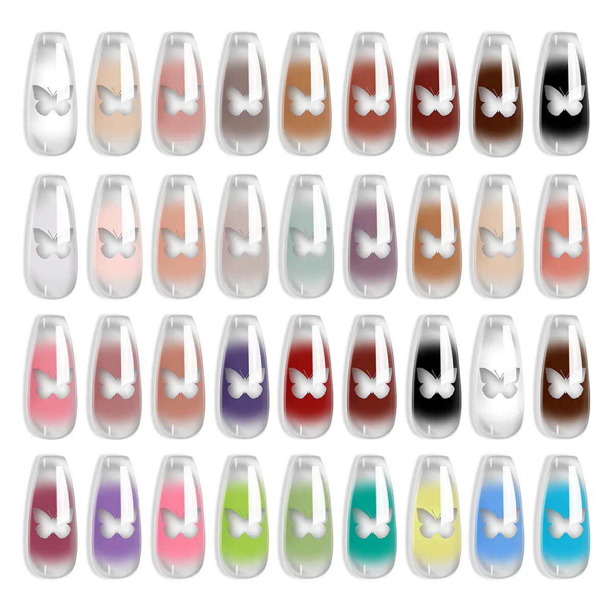 LIMEGIRL 9 Color Gradient Painting Gel Nail Art Gradient Color DIY