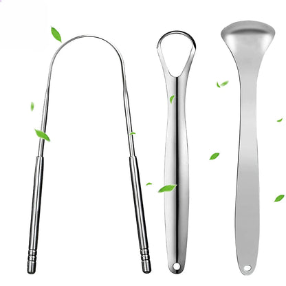 Premium 1pcs/3pcs Metal Tongue Scraper Cleaner for Adults & Kids,