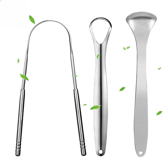 Premium 1pcs/3pcs Metal Tongue Scraper Cleaner for Adults & Kids,