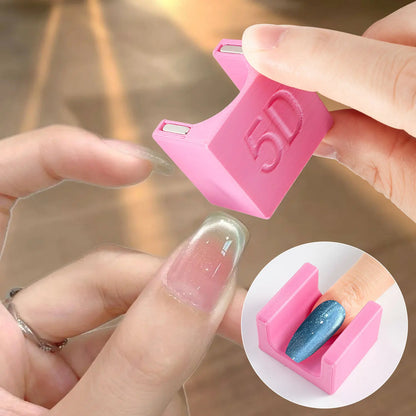 1/2 Pcs U-Shaped Nail Art Tool Cat Eye Gel Polish Enhancer for French
