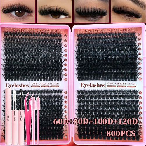 320/600/790 Cluster Lashes Kit – Daily & Party Essential with