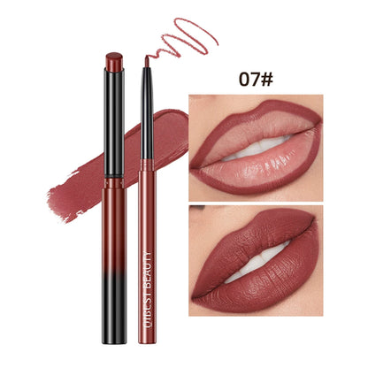 QIBEST 12 Colors Lip Makeup Nude Lipstick Pencil Waterproof Long