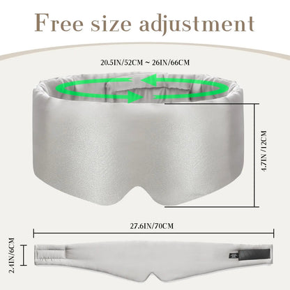 Adjustable Silk Sleep Mask for Side Sleeper,Eye Mask Sleeping for