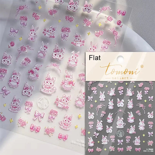 Cute Animals Bear Dog Cake Sweet Cherry Grid Bowknot Star Line Fruit