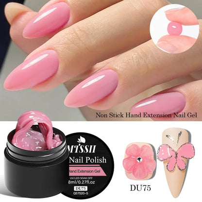 MTSSII 8ml Clear Non Stick Hand Solid Extension Nail Gel Polish