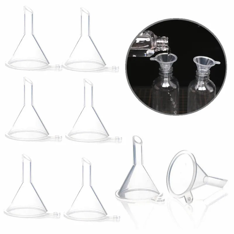 10Pcs Mini Funnel Filling Empty Bottle Packing Tool For Travel Plastic