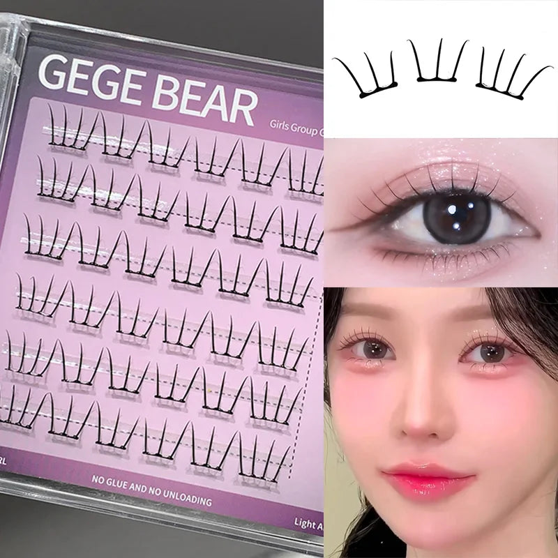 Gege Bear K-pop Lash Without Glue - Natural & Fluffy, Instant