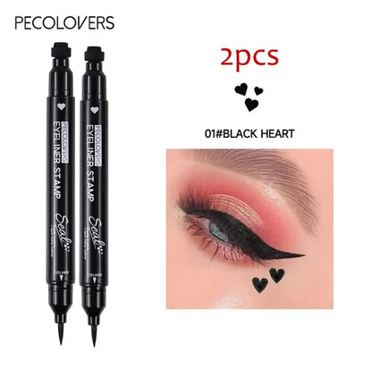 Star Liquid Eyeliner Black Moon Stamp Eye Liner Pencil 2 in 1