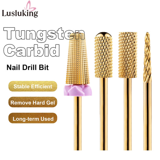 5 In 1 Tungsten Carbid Nail Drill Bits Milling Cutter For Remove Nail