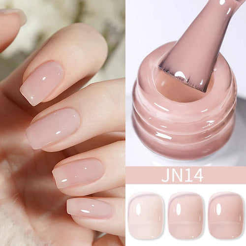 BORN PRETTY 10ml Translucent Jelly Nude Gel Nail Polish Colorful