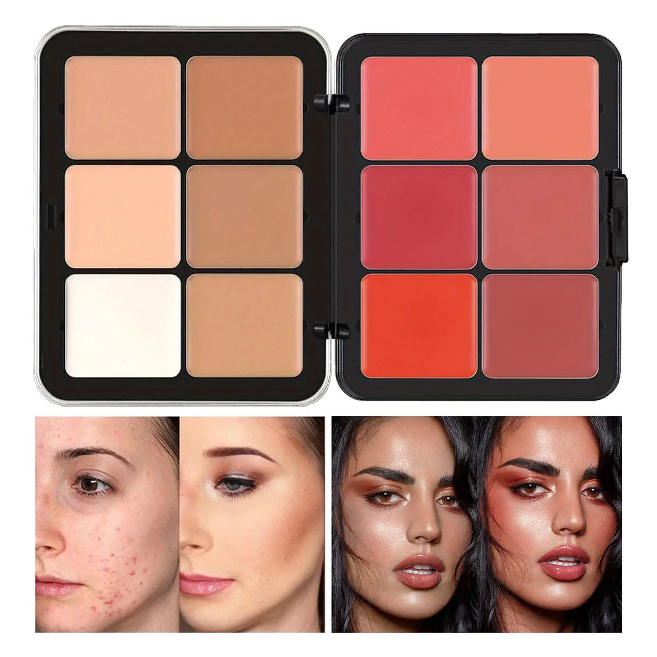 12-color iron box concealer blush cream matte highlight contour makeup