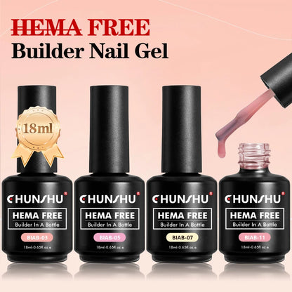 CHUNSHU Hema FREE Construction UV Gel 18ml Builder Nail Gel In A