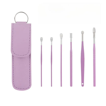 Adult Ear Cleaning Kit 6PCS Stainless Steel Spiral Ear Wax Removal