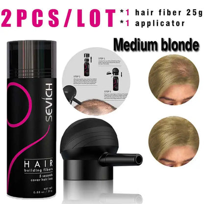 SEVICH Hair Building Fiber Set Cover Sparse Hair Or Bald Spots Hair