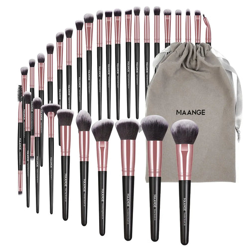 MAANGE 30pcs Professional Makeup Brush Set Foundation Concealers Eye