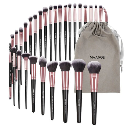 MAANGE 30pcs Professional Makeup Brush Set Foundation Concealers Eye