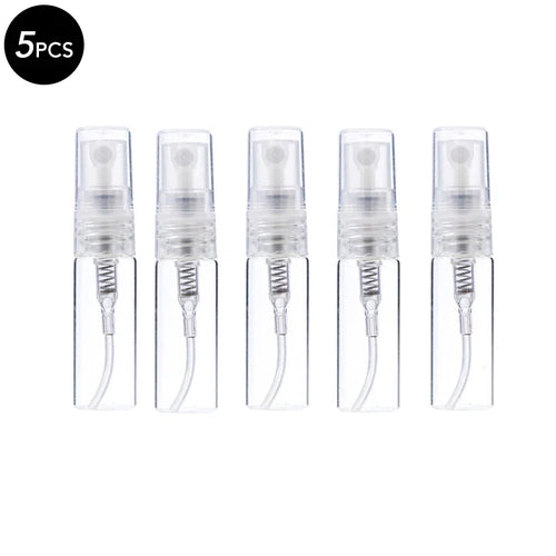 5/10Pcs 3ml 5ml 10ml Clear Mini Perfume Glass Bottle Empty Cosmetics