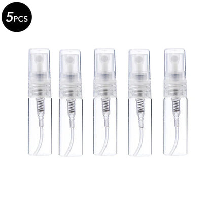 5/10Pcs 3ml 5ml 10ml Clear Mini Perfume Glass Bottle Empty Cosmetics