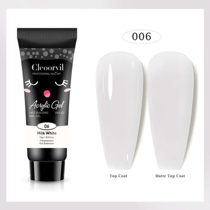 15ml Solid Extension Gel Nail Build Poly Nail Acrylic Gel Crystal