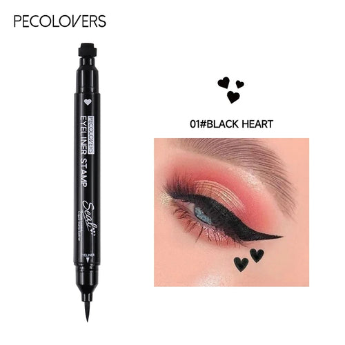 Star Liquid Eyeliner Black Moon Stamp Eye Liner Pencil 2 in 1