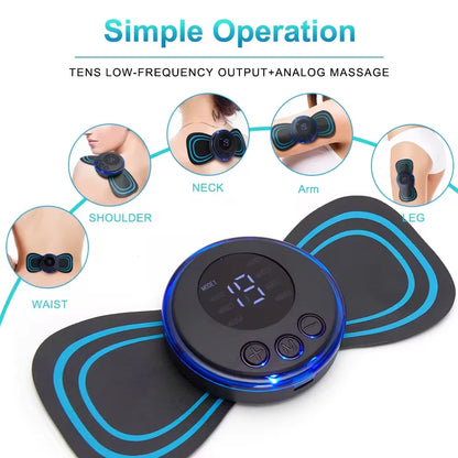 Electric Neck Massager EMS Muscle Massage Stimulator Low Frequency