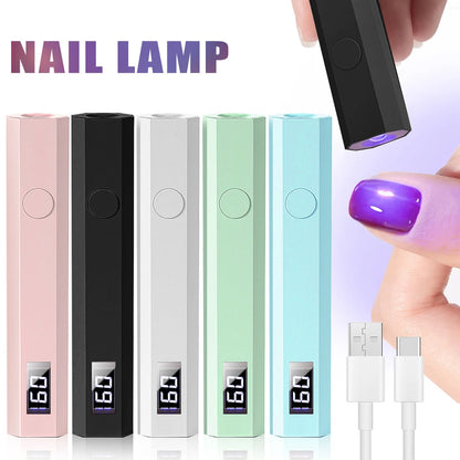 Timing Display Nail Lamp Portable Handheld Mini Family Quick Dry
