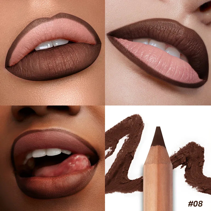 Matte Lip Liner- Long-Lasting, Smooth Application, Easy to Color,