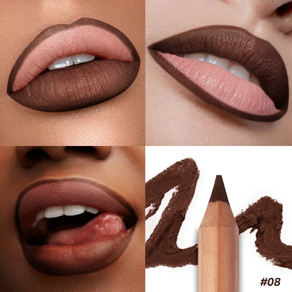 Matte Lip Liner- Long-Lasting, Smooth Application, Easy to Color,