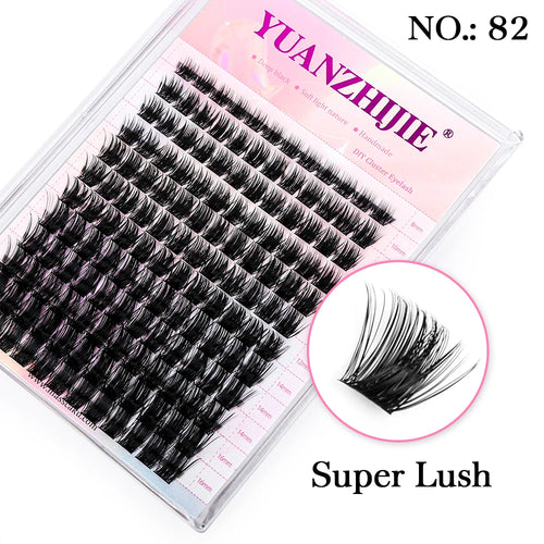 DIY 144 Cluster Lashes YUANZHIJIE free ship Segmented Beam Natural C/D