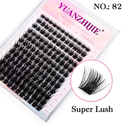 DIY 144 Cluster Lashes YUANZHIJIE free ship Segmented Beam Natural C/D